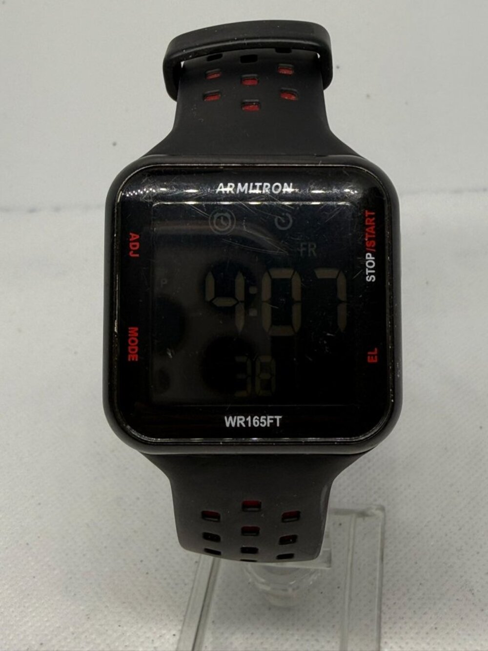 Armitron Pro Sport 40/8417 Unisex Black Red Digital Chronograph Watch WR165FT